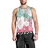 Japanese Kocho Pattern Men Tank Top Insect Pillar Butterfly Flower Fairy - Polynesian Pride