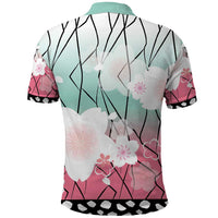 Japanese Kocho Pattern Polo Shirt Insect Pillar Butterfly Flower Fairy - Polynesian Pride
