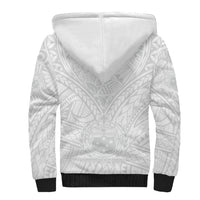 Samoa Lotu Tamaiti Sherpa Hoodie Polynesian White Sunday Simple LT9 - Polynesian Pride