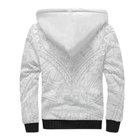 Samoa Lotu Tamaiti Sherpa Hoodie Polynesian White Sunday Simple LT9 - Polynesian Pride
