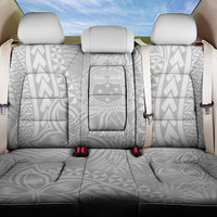 Samoa Lotu Tamait Back Car Seat Cover Tropical Plant White Sunday With Polynesia Pattern LT9 One Size White - Polynesian Pride