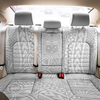 Samoa Lotu Tamait Back Car Seat Cover Tropical Plant White Sunday With Polynesia Pattern LT9 - Polynesian Pride