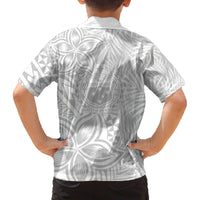 Samoa Lotu Tamait Family Matching Summer Maxi Dress and Hawaiian Shirt Tropical Plant White Sunday With Polynesia Pattern LT9 - Polynesian Pride