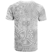 Samoa Lotu Tamait T Shirt Tropical Plant White Sunday With Polynesia Pattern LT9 - Polynesian Pride