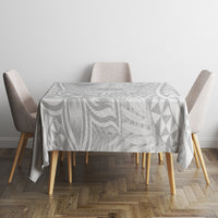 Samoa Lotu Tamait Tablecloth Tropical Plant White Sunday With Polynesia Pattern LT9 - Polynesian Pride