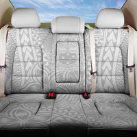 Personalised Samoa Lotu Tamait Back Car Seat Cover Tropical Plant White Sunday With Polynesia Pattern LT9 One Size White - Polynesian Pride