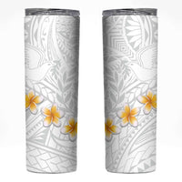 Tonga White Sunday Skinny Tumbler Polynesian Tribal Simple LT9 White - Polynesian Pride
