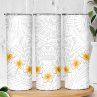 Tonga White Sunday Skinny Tumbler Polynesian Tribal Simple LT9 - Polynesian Pride