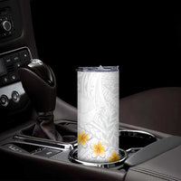 Tonga White Sunday Skinny Tumbler Polynesian Tribal Simple LT9 - Polynesian Pride