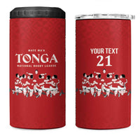 Custom Tonga Rugby Mate Ma'a 4 in 1 Can Cooler Tumbler Tonga XIII Make History Pacific Champions