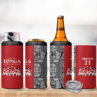 Custom Tonga Rugby Mate Ma'a 4 in 1 Can Cooler Tumbler Tonga XIII Make History Pacific Champions