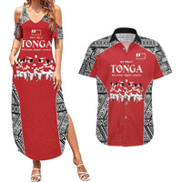Custom Tonga Rugby Mate Ma'a Couples Matching Summer Maxi Dress and Hawaiian Shirt Tonga XIII Make History Pacific Champions