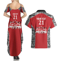 Custom Tonga Rugby Mate Ma'a Couples Matching Summer Maxi Dress and Hawaiian Shirt Tonga XIII Make History Pacific Champions