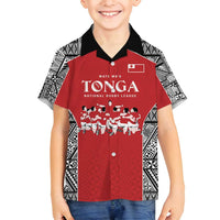 Custom Tonga Rugby Mate Ma'a Family Matching Off Shoulder Short Dress and Hawaiian Shirt Tonga XIII Make History Pacific Champions