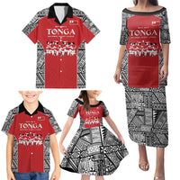 Custom Tonga Rugby Mate Ma'a Family Matching Puletasi and Hawaiian Shirt Tonga XIII Make History Pacific Champions