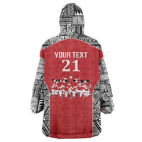 Custom Tonga Rugby Mate Ma'a Wearable Blanket Hoodie Tonga XIII Make History Pacific Champions