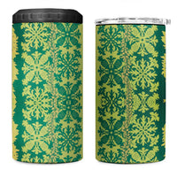 Hawaii Lei with Tribal Quilt Motif 4 in 1 Can Cooler Tumbler