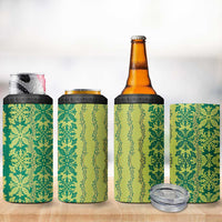 Hawaii Lei with Tribal Quilt Motif 4 in 1 Can Cooler Tumbler