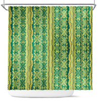 Hawaii Lei with Tribal Quilt Motif Shower Curtain