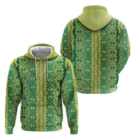 Hawaii Lei with Tribal Quilt Motif Zip Hoodie