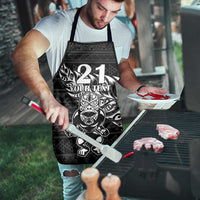 New Zealand Rugby Warrior Custom Apron Black Fern Taniko Motif LT9 - Polynesian Pride