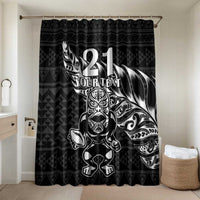 New Zealand Rugby Warrior Custom Bathroom Set Black Fern Taniko Motif - Polynesian Pride