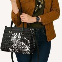 New Zealand Rugby Warrior Custom Leather Bag Black Fern Taniko Motif LT9 - Polynesian Pride