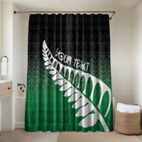 Green Silver Fern Spirit Taniko Tukutuku Personalised Bathroom Set - Polynesian Pride