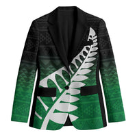Green Silver Fern Spirit Taniko Tukutuku Personalised Blazer LT9 Unisex Green - Polynesian Pride