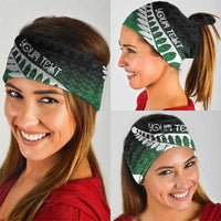 Green Silver Fern Spirit Taniko Tukutuku Personalised Neck Gaiter - Polynesian Pride