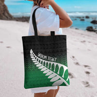 Green Silver Fern Spirit Taniko Tukutuku Personalised Tote Bag - Polynesian Pride