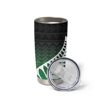 Green Silver Fern Spirit Taniko Tukutuku Personalised Tumbler Cup
