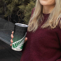 Green Silver Fern Spirit Taniko Tukutuku Personalised Tumbler Cup