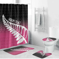 Pink Silver Fern Spirit Taniko Tukutuku Personalised Bathroom Set - Polynesian Pride
