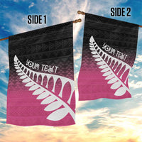 Pink Silver Fern Spirit Taniko Tukutuku Personalised Garden Flag