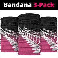 Pink Silver Fern Spirit Taniko Tukutuku Personalised Neck Gaiter LT9 package One Size: 25*50cm Pink - Polynesian Pride