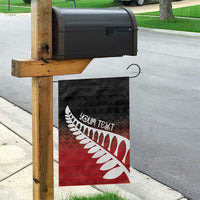 Red Silver Fern Spirit Taniko Tukutuku Personalised Garden Flag