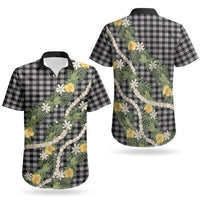 Aloha Puakenikeni Anthurium Pikake Lei Couples Matching Tank Maxi Dress and Hawaiian Shirt Black Hawaiian Palaka Pattern LT9 - Polynesian Pride