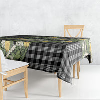 Aloha Puakenikeni Anthurium Pikake Lei Tablecloth Black Hawaiian Palaka Pattern