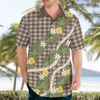 Aloha Puakenikeni Anthurium Pikake Lei Hawaiian Shirt Chocolate Hawaiian Palaka Pattern LT9 - Polynesian Pride