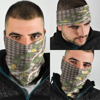 Aloha Puakenikeni Anthurium Pikake Lei Neck Gaiter Chocolate Hawaiian Palaka Pattern LT9 - Polynesian Pride