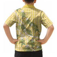 Aloha Puakenikeni Anthurium Pikake Lei Hawaiian Shirt Gold Hawaiian Palaka Pattern LT9 - Polynesian Pride