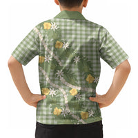 Aloha Puakenikeni Anthurium Pikake Lei Hawaiian Shirt Green Hawaiian Palaka Pattern LT9 - Polynesian Pride