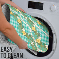 Aloha Puakenikeni Anthurium Pikake Lei Bathroom Set Marine Hawaiian Palaka Pattern LT9 - Polynesian Pride