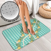 Aloha Puakenikeni Anthurium Pikake Lei Bathroom Set Marine Hawaiian Palaka Pattern LT9 - Polynesian Pride