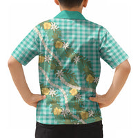 Aloha Puakenikeni Anthurium Pikake Lei Hawaiian Shirt Marine Hawaiian Palaka Pattern LT9 - Polynesian Pride
