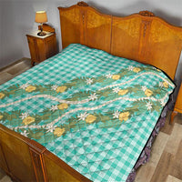 Aloha Puakenikeni Anthurium Pikake Lei Quilt Marine Hawaiian Palaka Pattern LT9 - Polynesian Pride