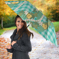 Aloha Puakenikeni Anthurium Pikake Lei Umbrella Marine Hawaiian Palaka Pattern LT9 - Polynesian Pride