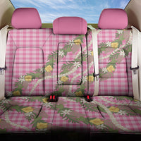 Aloha Puakenikeni Anthurium Pikake Lei Back Car Seat Cover Tropical Pink Hawaiian Palaka Pattern LT9 One Size Pink - Polynesian Pride