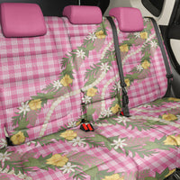 Aloha Puakenikeni Anthurium Pikake Lei Back Car Seat Cover Tropical Pink Hawaiian Palaka Pattern LT9 - Polynesian Pride